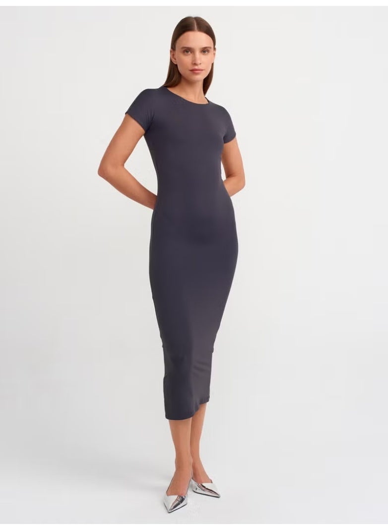 Dilvin Fitted Jersey Midi Dress - Image 1